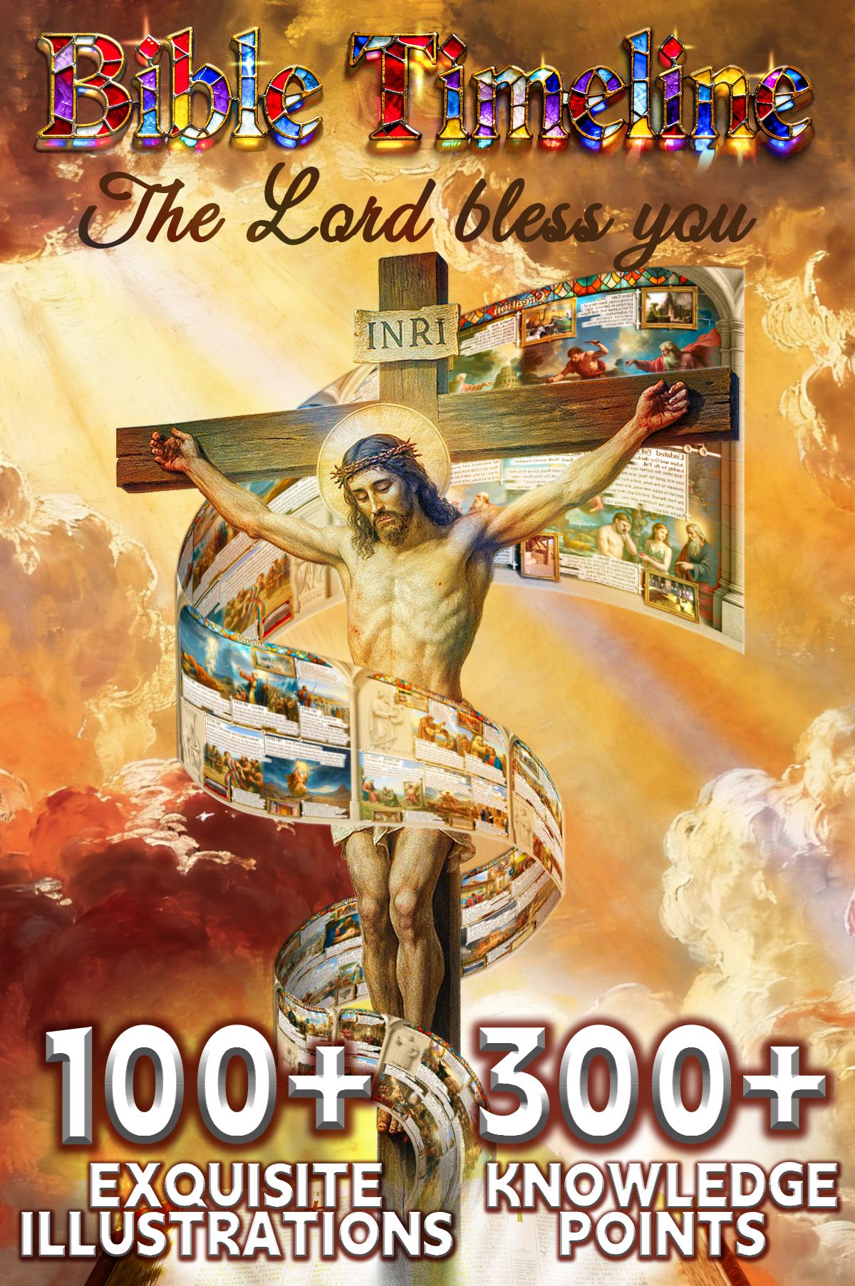 Biblical History Timeline Scroll Bible Timeline Chart Christian Wall Art 2 Meter Illustrated Scripture Timeline from Genesis to Revelation Bible Study Poster Religious Educational Chart Home Classroom Decor Christian Gifts for Men Women Families