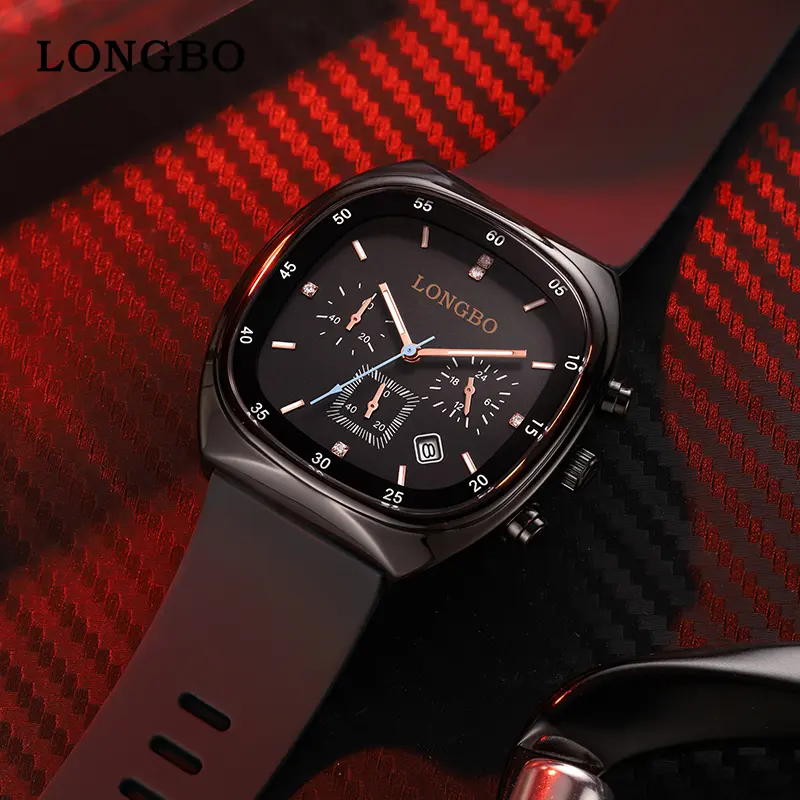 Fashionable Analog Watch, Sporty Waterproof Modern Unisex Open-Face Wristwatch - Luminous Display, Silicone Strap, Adjustable for Daily Wear, Automatic Mechanical with Necklace Bust Jewelry Set for Outdoor Use, Sporty Waterproof Watch