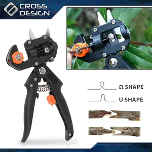 6Pcs Black Garden Tree Grafting Knife Pruner Shear Snip Scissor Cutting Tool Kit,Garden Grafting Knife Pruning Cutting Tool Kit