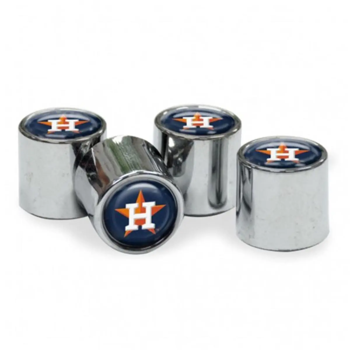 Wincraft Houston Astros Sports Valve Stem Caps - 4-Piece Set, Polyurethane, Universal Fit, Twist-On Design, Official Licensed Product, Best Quality Sporting Goods
