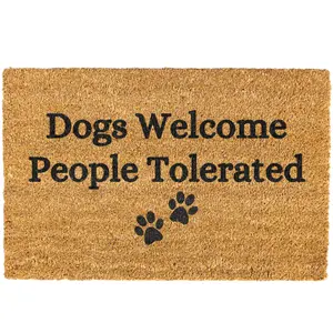 Dogs Welcome People Tolerated doormat, Dog Doormat, Funny Doormat, Welcome Mat, Funny Door mat