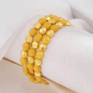 24K Gold-Plated Women's Cuff Bracelet Luxury Gold Open- Europe and theUnited States fashion vintage gold-plated color traditional wedding bracelet, fashionable and trendy geometric patternas All-Season Fit, bracelets for Women