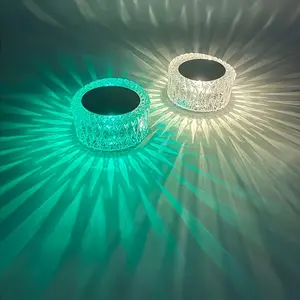 16 Color Touch Charging Lamp |   3 Level Brightness, Portable LED, Night Light, Bedside Lamp, Restaurant Lamp Universal, Modern Style with Polished Metal Finish, Remote Control, Battery Powered