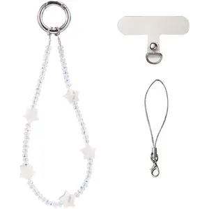 Beaded Phone Wrist Strap, Cellphone Lanyard Chain, Sparkling Wristlet Bracelet for Women