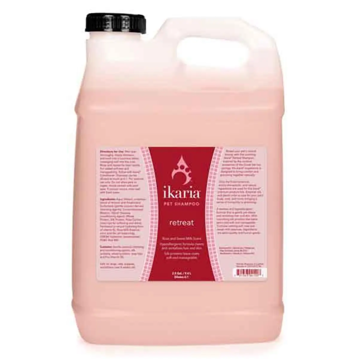212 MAIN Ikaria 2.5 gal Retreat Pet Grooming Shampoo - Rich, Tear-Free Spa-Effect Grooming Products with Aqua, Citric Acid, Cocamidopropyl Betaine, Panthenol for Dogs & Cats, Hydrates Skin