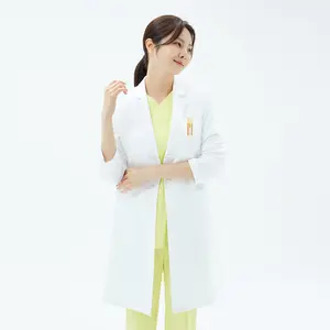 TUL | Women's LCW-17 Straight Long Lab Coat - White