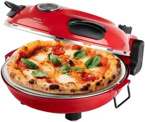 Crispy Crust Pizza Oven by Amzcku – 12 Inch Electric Pizza Oven Indoor Countertop Maker with Ceramic Stone Heats up to 800˚F for Delicious Stone Baked Pizzeria Style Pizza at Home