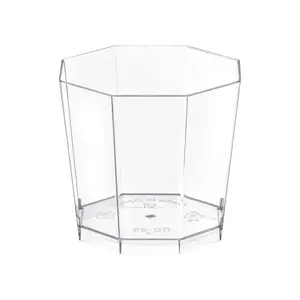 5.5 oz. Clear Octagon Disposable Plastic Dessert Cups