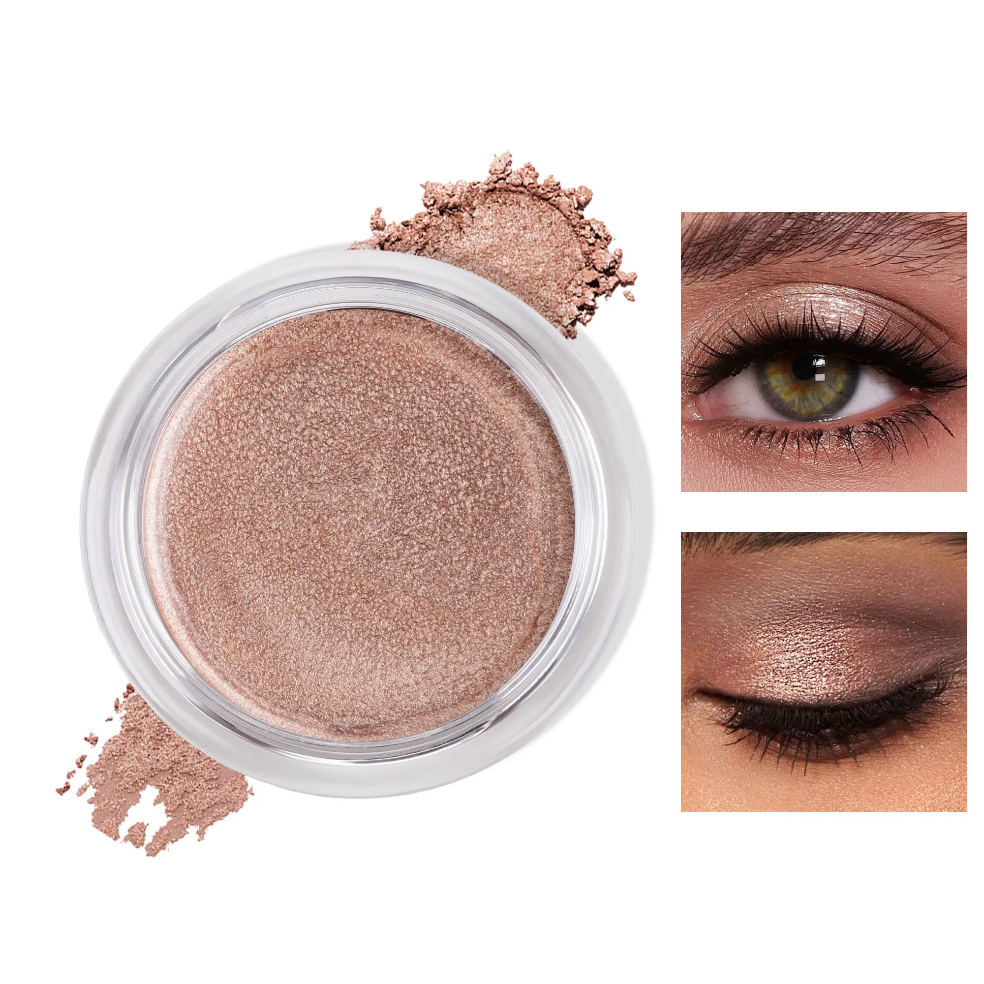 Shimmer Cream Eyeshadow, Mousse Jelly Texture Eye Makeup, 8 Wearable Metallic Shades, Smooth Blendable One Swipe Color for Beginner-Friendly Daily Glam, Party Makeup & Travel, 8g