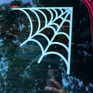 Spider Web Halloween Car Decal