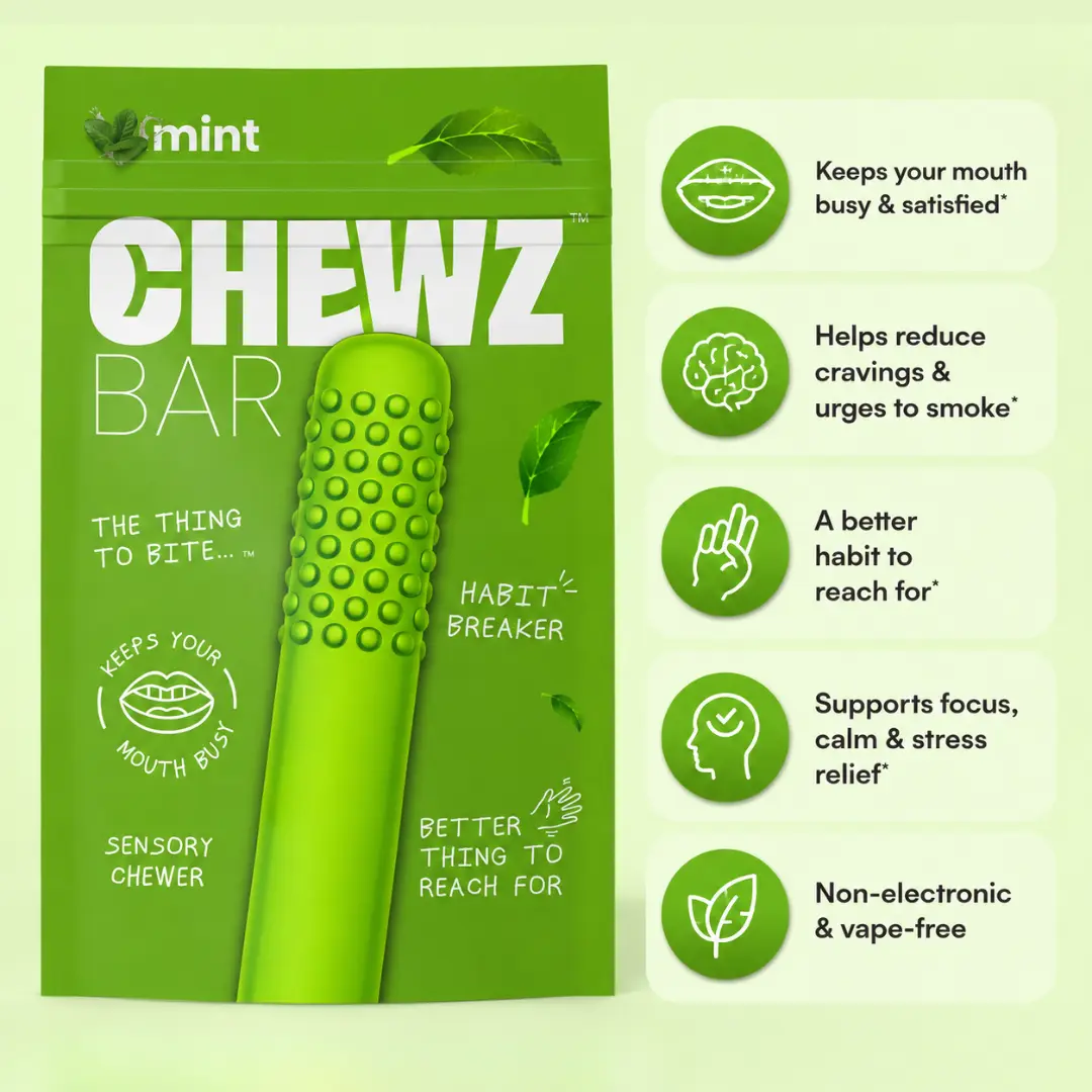 CHEWZ Break Bad Habit, Fidget Bar | Flexible Silicone Sensory Bar for Daily Relaxation & Hand Activity