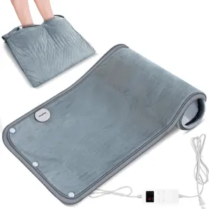 Heating Pad & Foot Warmer 2 in 1, Extra Large Soft Electric Heating Pad XXL(21x33") Heating Pad for Back Pain Relief Period Cramps, Max 4-Hour Auto Off/6 Heat Level/6 Timer/Machine Washable
