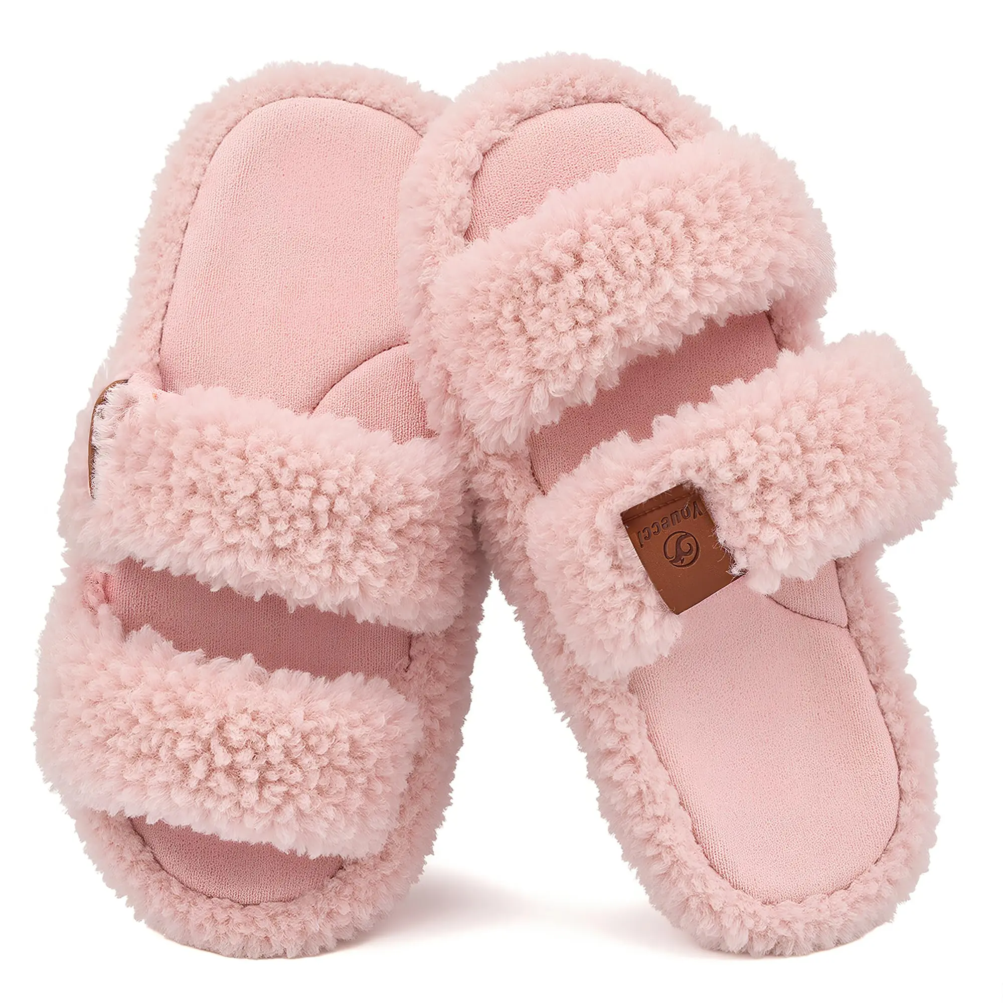 VOBJAK 2025 New Autumn Trendy Women's Plush Fur Open-Toe Antislip Slippers with Warm, Breathable EVA Outsole, Slippers For Women, Fur Slippers