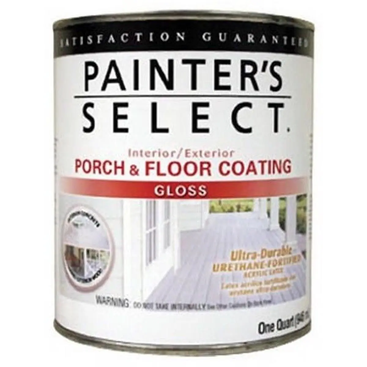 212 MAIN White Gloss Liquid Floor Coating - 1 qt, Quick-Dry, Low-Odor, Chip-Resistant, VOC <100g/L, Minimal Ventilation Required, Indoor/Exterior Protective Coating for Stairs, Concrete