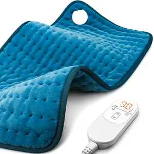 Heating Pad for Period Cramps& Back Pain Relief, 12" x 24" large, 6-Level Heat Settings & 4-Level Timers, Christmas Gifts, Moist/Dry option, Waist, Abdomen, Neck & Shoulder Heat Pad for Women & Men