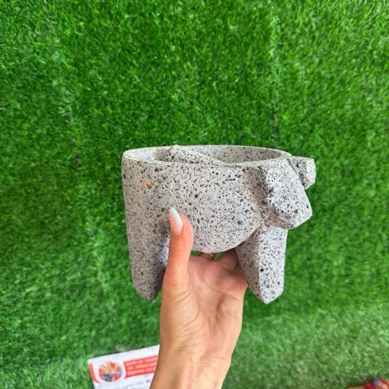 Stone Molcajete Pig Face 8In.