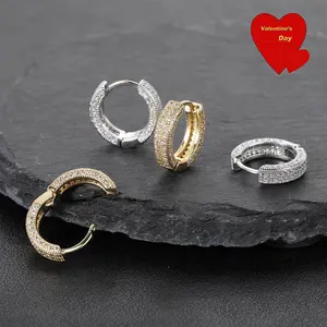 Edgy Titanium Hip Hop Earrings – Unisex Diamond-Encrusted Studs, Lightweight & Durable Titanium Jewelry for Women & Men