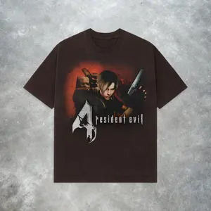 Resident Evil 4 Leon Kennedy T-Shirt – Retro Y2K Grunge Tee, Resident Evil Requiem Shirt, Resident Evil Horror Gaming T-Shirt, RE9 Requiem Shirt Fan, Unisex Shirt, Gift For Man And Woman T-shirt