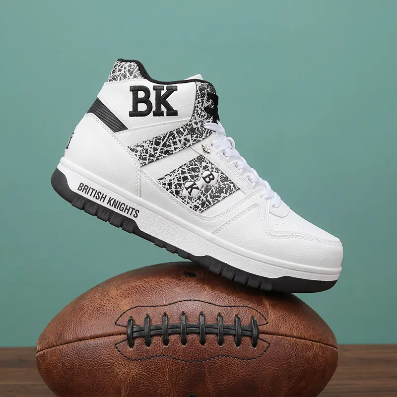 British Knights Men's High Top Casual Trainers - Black & White Classic Sneakers, No-Fuss Summer Casual Footwear for Sneakerheads, Back-to-School Stock-Up Option, High Top Shoes, Fashionable Sports Shoes, Athletic, Walking Shoes tiktokshopbacktoschool