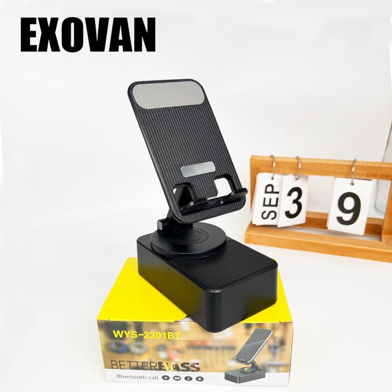 5 in 1 Wireless Bluetooth-compatible Portable Cell Phone Holder Speaker, 360° Rotation Phone Speaker Stand & Charger, Suitable for Kitchen Travel Party Outdoors Gym, Phone Accessories, Men's Gift Ideas iphone android cellphone