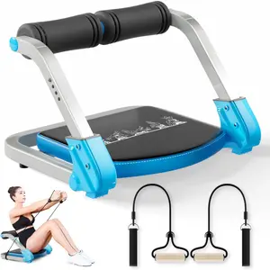 Trainer/Crunch Machine Workout Equipment, 4 Adjustable Resistance, Sit Up Machine for Stomach Workout, 350 LBS Weight Capacity, Automatic Rebound, Ab Core Machine,Fitness Equipment for Home
