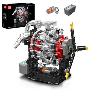 Mould King 10211 Radial Aircraft Engine Motor Model That Runs Building Block Toy Display 1147 Pcs