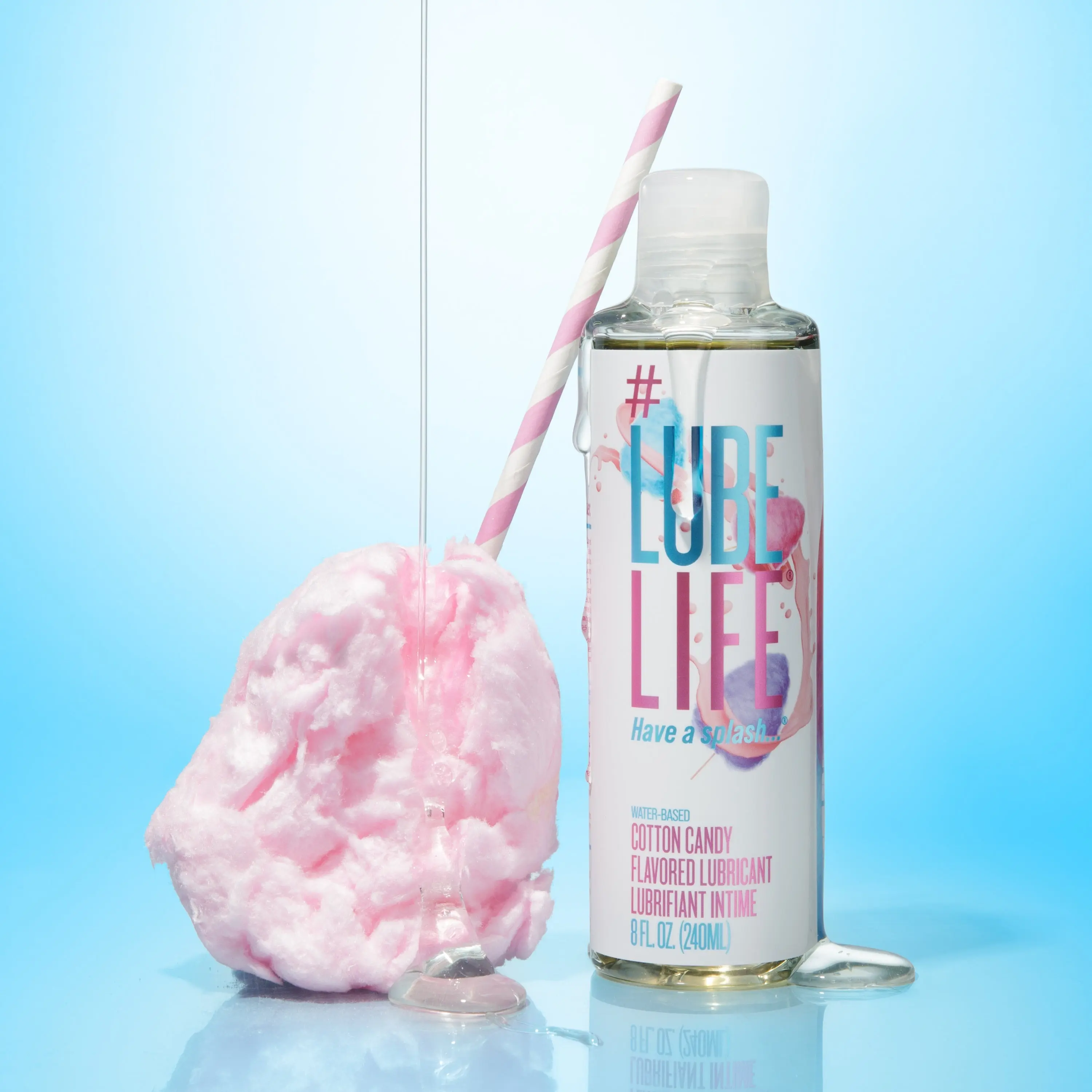 LubeLife - Water-Based Flavored Personal Lubricant — Cotton Candy Flavour (8 oz)