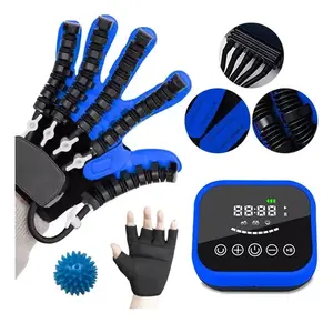 Rehabilitation robot gloves, intelligent training robot gloves, hand trainer, hand trainer, exercise finger mobility, Thanksgiving gift for seniors, warm hearted gift (blue)