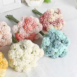 27 Heads/ Bundle Hydrangea Artificial Flowers, Holding Oil Painting Hydrangea Artificial Flower Flowers Artificial Fake Hydrangea Flowers with Stems, Artificial for Decoration Wedding Decor Bride Holding Flowers Home Decoration Desktop Orna