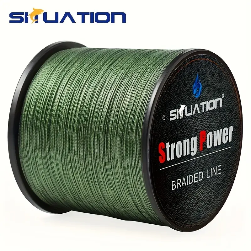 500M-546YDS 300M-328YDS super fishing line, 4 strands multi-wire PE anti-wear braided line, 12LB 25LB 40LB 80LB100LB suitable for smooth long-distance investment