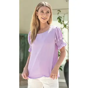 Smocked Sleeve Top