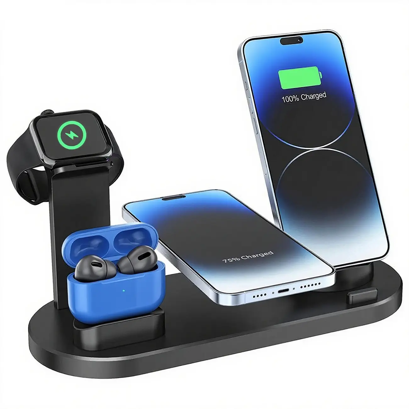 3 In 1 Wireless CHarger Station For IPhone 17/16/15/14/13/12/11/X/XS/XR/8 Plus Pro Max SE Watch 10/9/8/7/6/5/4 Ultra AirPods 3/2/1 Cellphone Smartphone