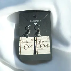 Personalized Teacher Notebook Paper or Pencil Earrings