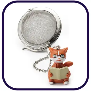 Tea Ball - Reading Cat