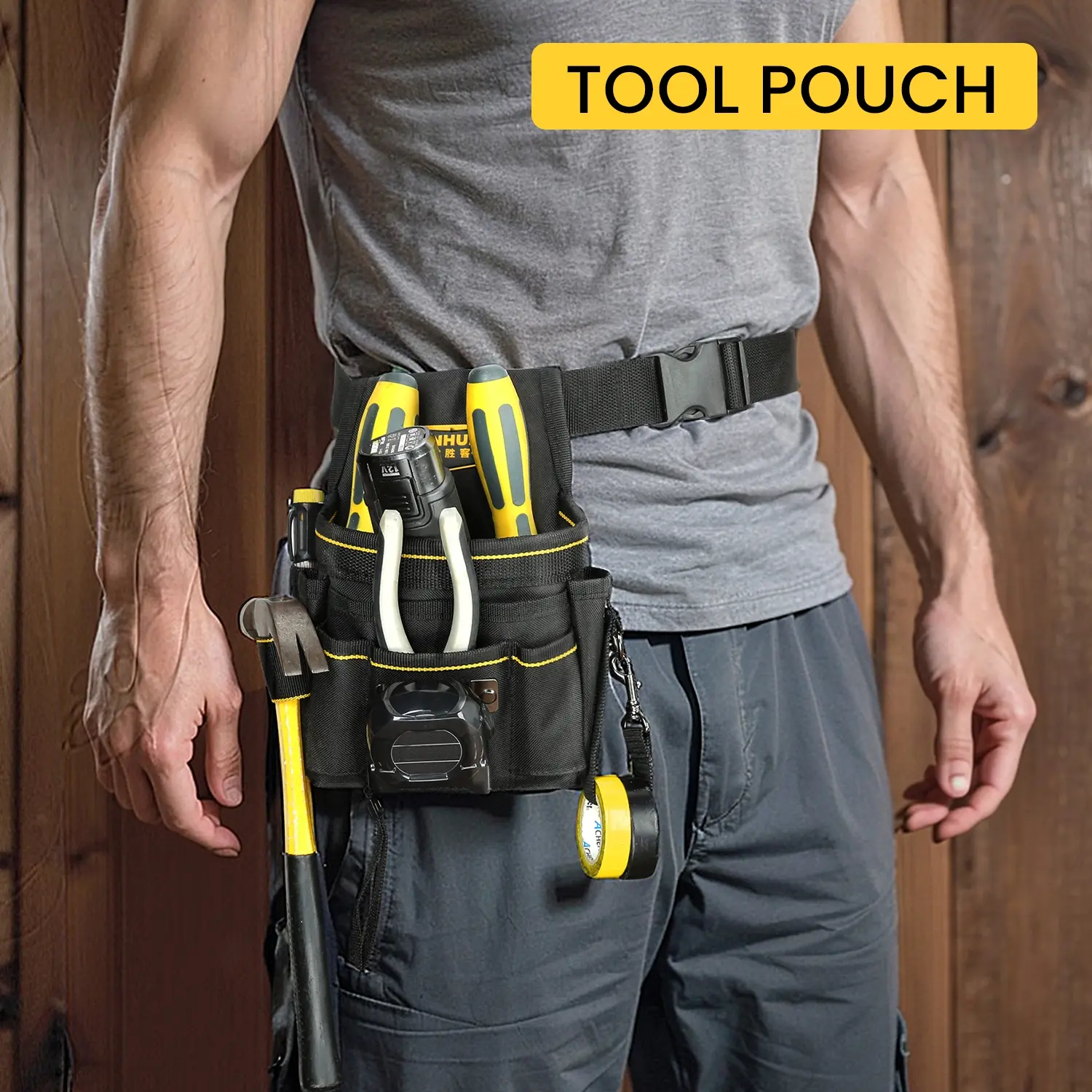 WINHUNT Professional Tool Belt Bag, Sling Tool Bag, Multifunctional Tool Storage Bag, Tool Organizing Bag, Tool Organizer for Home & Office, Toolbag, Tools Bag