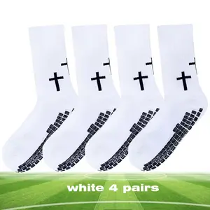 Cross Grip Soccer Socks-Anti-Slip Grips Sports with Breathable &Thickened Sole for Men Women Yoth US 6-13 outdoorfun