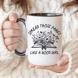 Smut Readers Coffee Mug Spicy Book Lover Gift for Her, Funny Novelty Reading Cup, Dirty Book Humor for Mom or Friends - bok10141