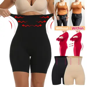 1-2 Counts Women High Waist Body Shaper Tummy Control Girdle Pants Shapewear Girdle Panties, Ladies Tummy Control Thigh Anti-friction Panties With 4 Bone
