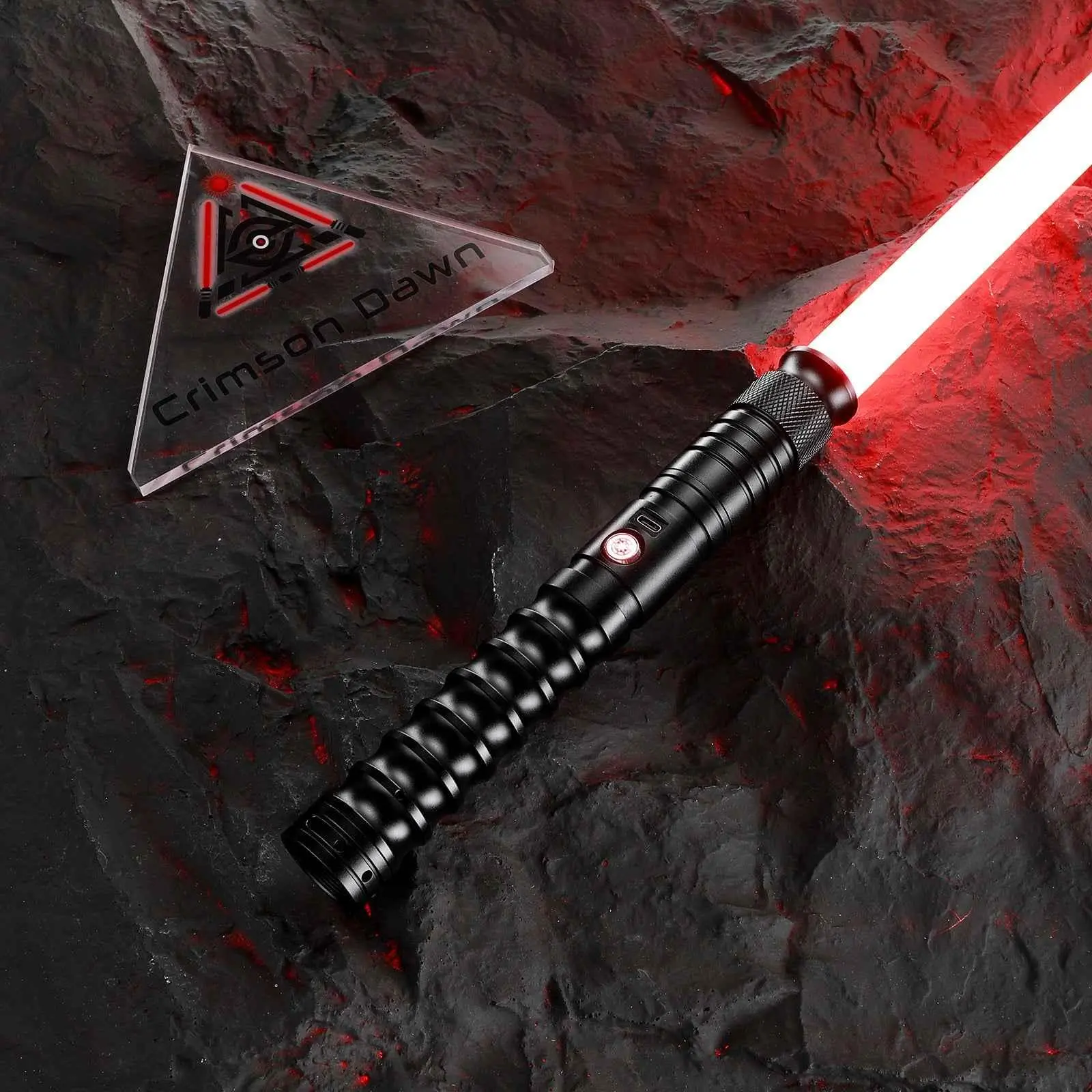 Crimson Dawn Wraith Custom Dueling Lightsaber - Compact Aluminum Hilt, Polycarbonate Build, 15+ Years Age Group Compatible (Toys & Hobbies Electric Remote Control Toy Accessory)
