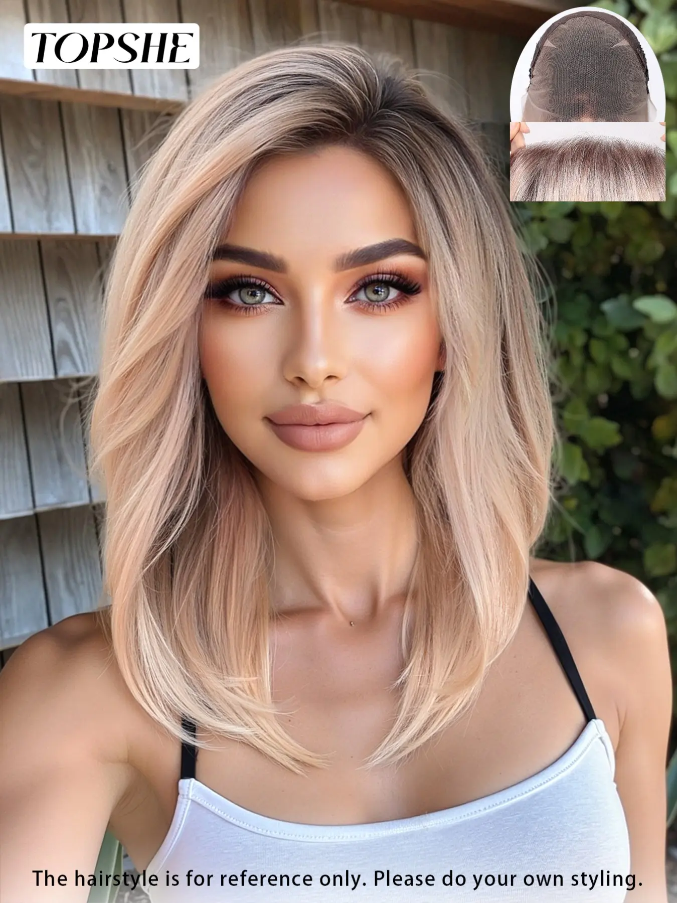 13x6 Lace Front Synthetic Ombre Wig, Medium-Length Straight Wig, Multiple Color Options, Layered Cut, 16inches, Straight Layered Wigs, Premium Synthetic Hair Wigs