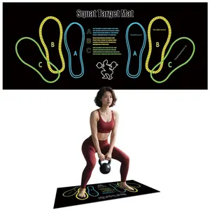 Exercise Mat Perfect for Squats, Leg and Ab Workouts, Squat guide mat, Squat Step Position, Squat Mat Knee Mat Lightweight and Portable for Men and Women