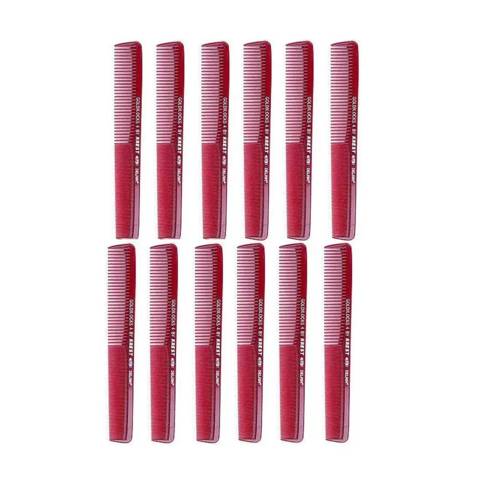 Krest Goldilocks All-purpose Styler Comb #G4 - 1 Dozen, Haircare Tool for Blow Dryer Styling