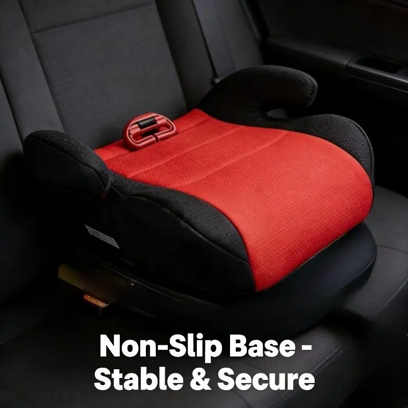 2026 New Car Booster Seat for Ages 3-12, One-Piece Anti-Collision Design, Wide Side Wings for Stability, Eco-Friendly Breathable Fabric, Easy Installation for Safety on the Go, Car Seat Attachment