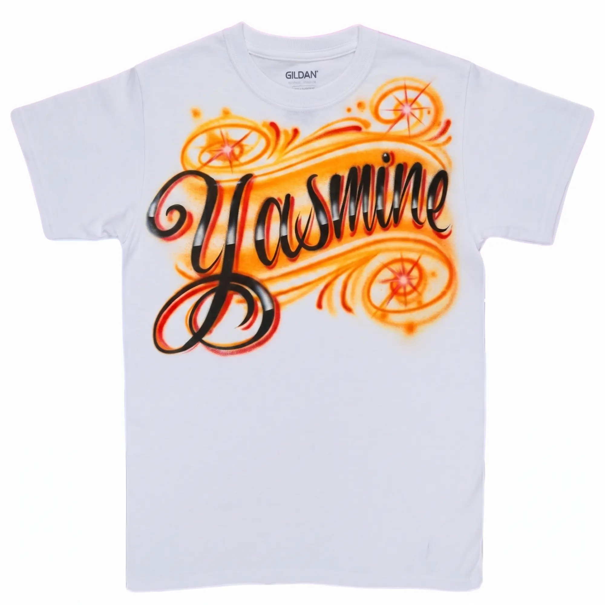 Custom Airbrush Script Name T-Shirt Personalized Streetwear For Trendsetters Cotton Menswear Top Classic