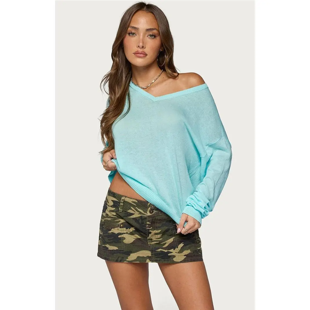 Edikted Women's Geara Knit Long Sleeve Top