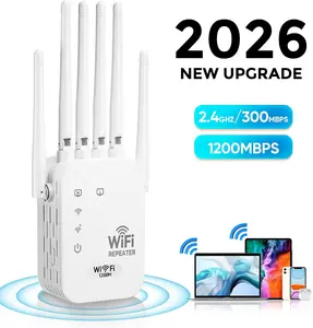 WiFi Extender - 2026 Upgraded (6 Directional Antennas) Signal Intensifier, New Generation Internet Intensifier, Wireless Remote Amplifier, WiFi Repeater with Ethernet Port, Supportting Mainstream Devices