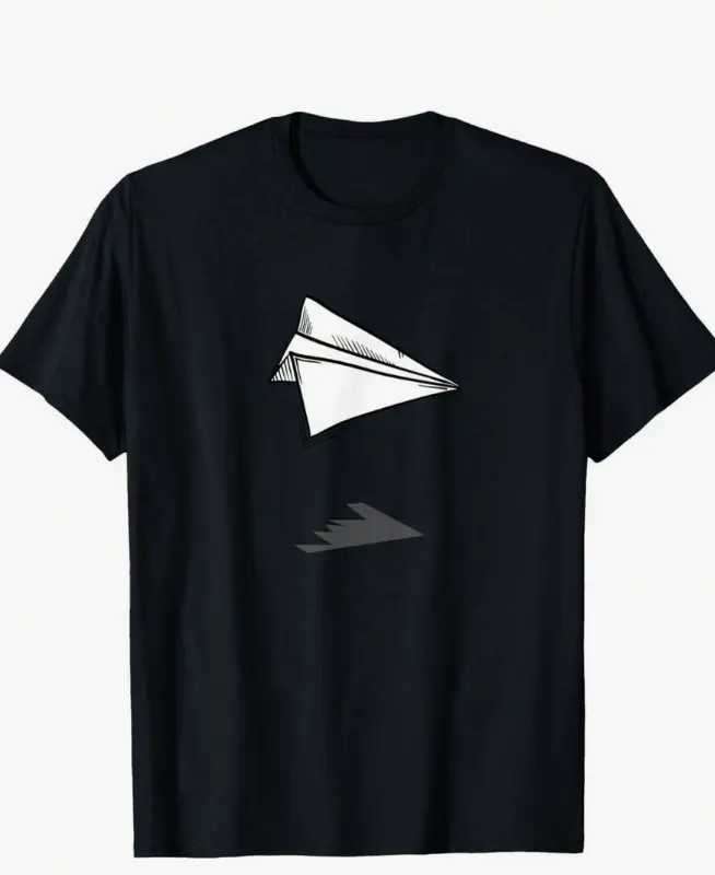 Women's T-Shirt, Women's T-Shirt, Paper Airplane T-Shirt, Pilot T-Shirt