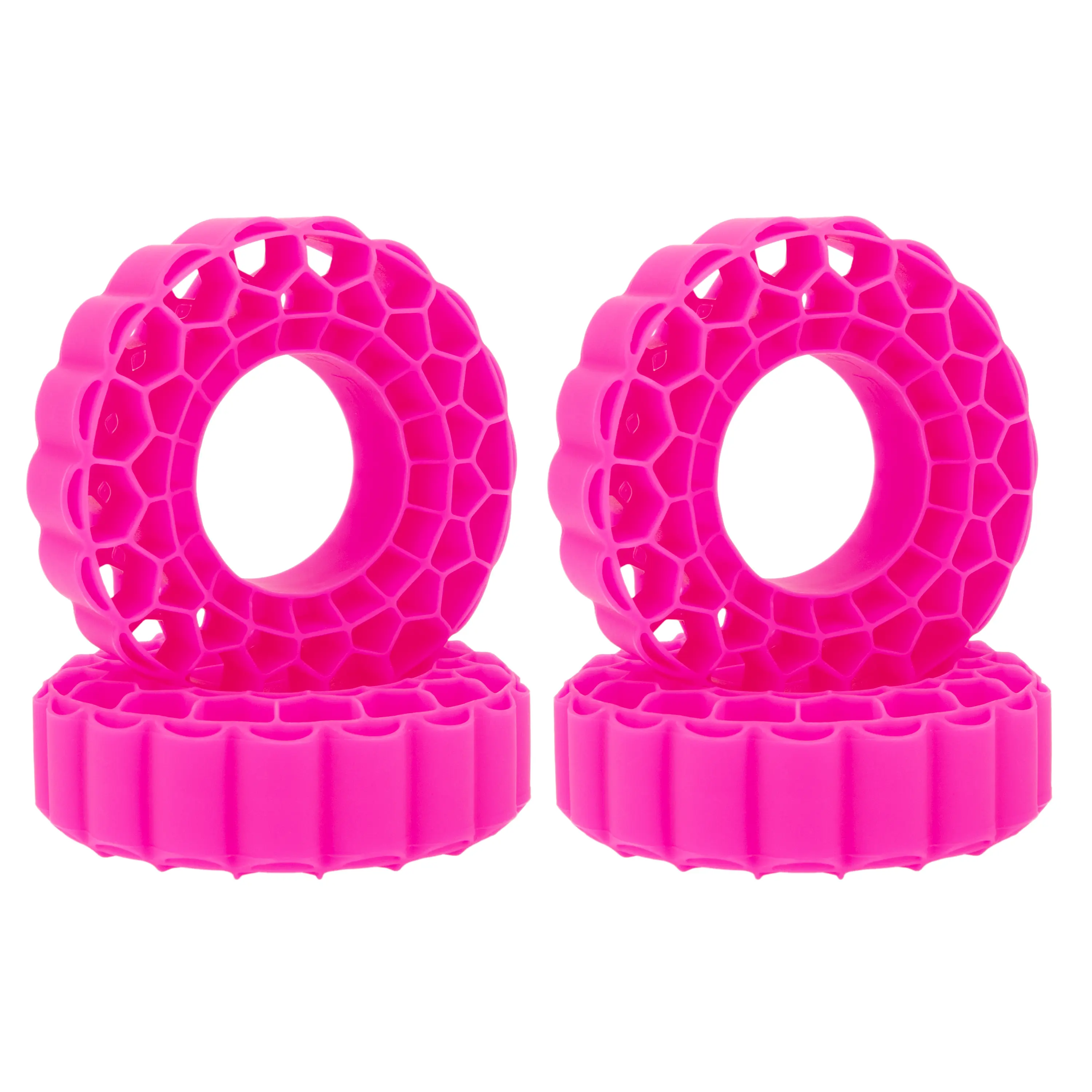 MEUS RACING Super Soft Silicone Rubber Inserts for RC Control Crawlers, 1.9 Tires (42-45mm Width, 118-122mm Fit) with Asymmetric Wave Pattern, Grip Boost & Enhanced Performance
