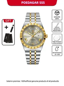 Men's Business Fashion Round Dial Analog Quartz Wristwatch, Fashion Watch for Party, Daily Clothing Decor, Trendy All-match & Exquisite Watch for Birthday Gift with Box, Business Fashion Watches
