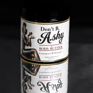 Don’t B. Ashy Body Butter | Moisturizing Body Butter for Dry Skin | Shea Butter | Lemongrass & Rosemary | Hydrating Skin Cream (8oz)